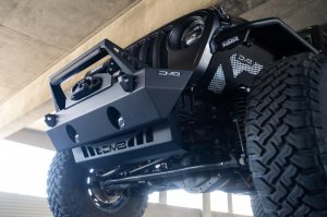 Jeep Wrangler JL Skid Plate - Front - DV8 Offroad - Sway-Bar Disconnect Motor - `18-`23